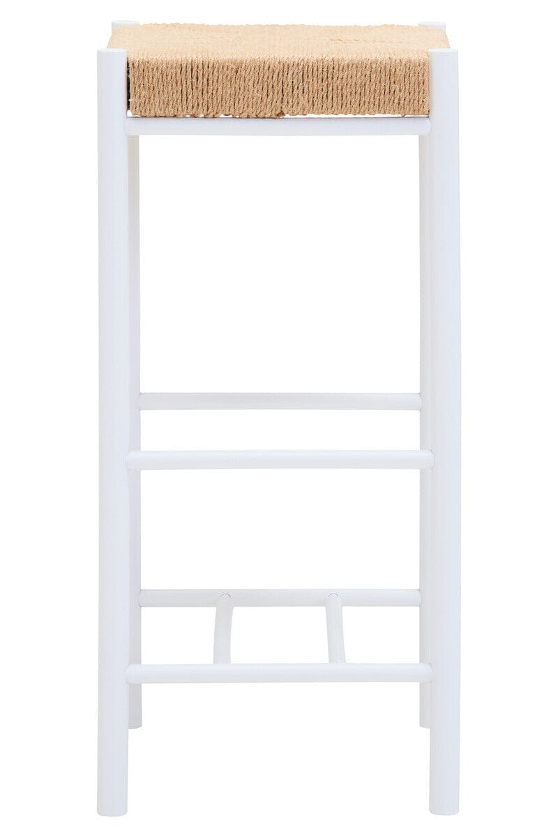 Hamilton Interiors Dining Bandar Natural Rope and White Bar Stool House of Isabella UK