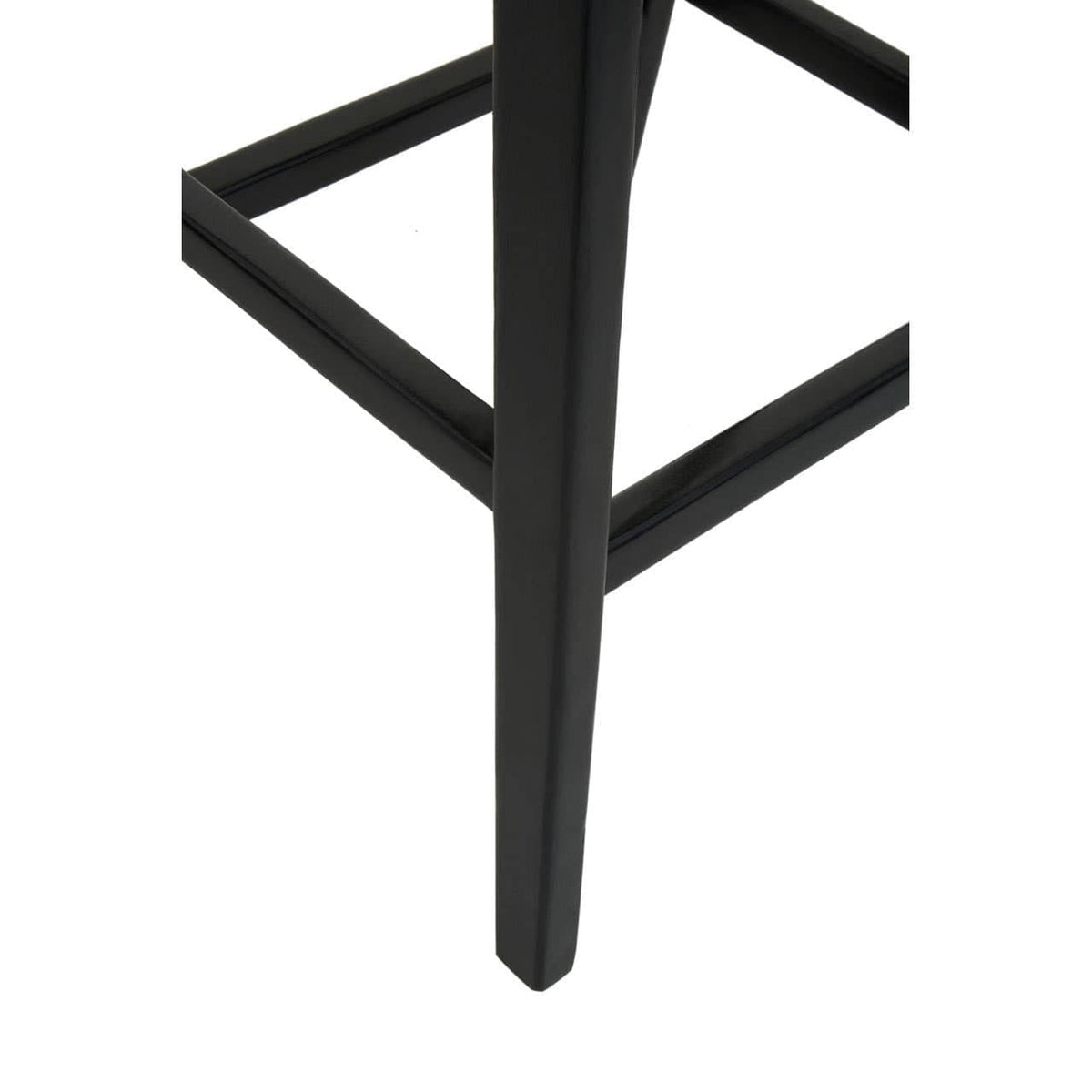 Hamilton Interiors Dining Kendari Black Leather and Teak Barstool House of Isabella UK