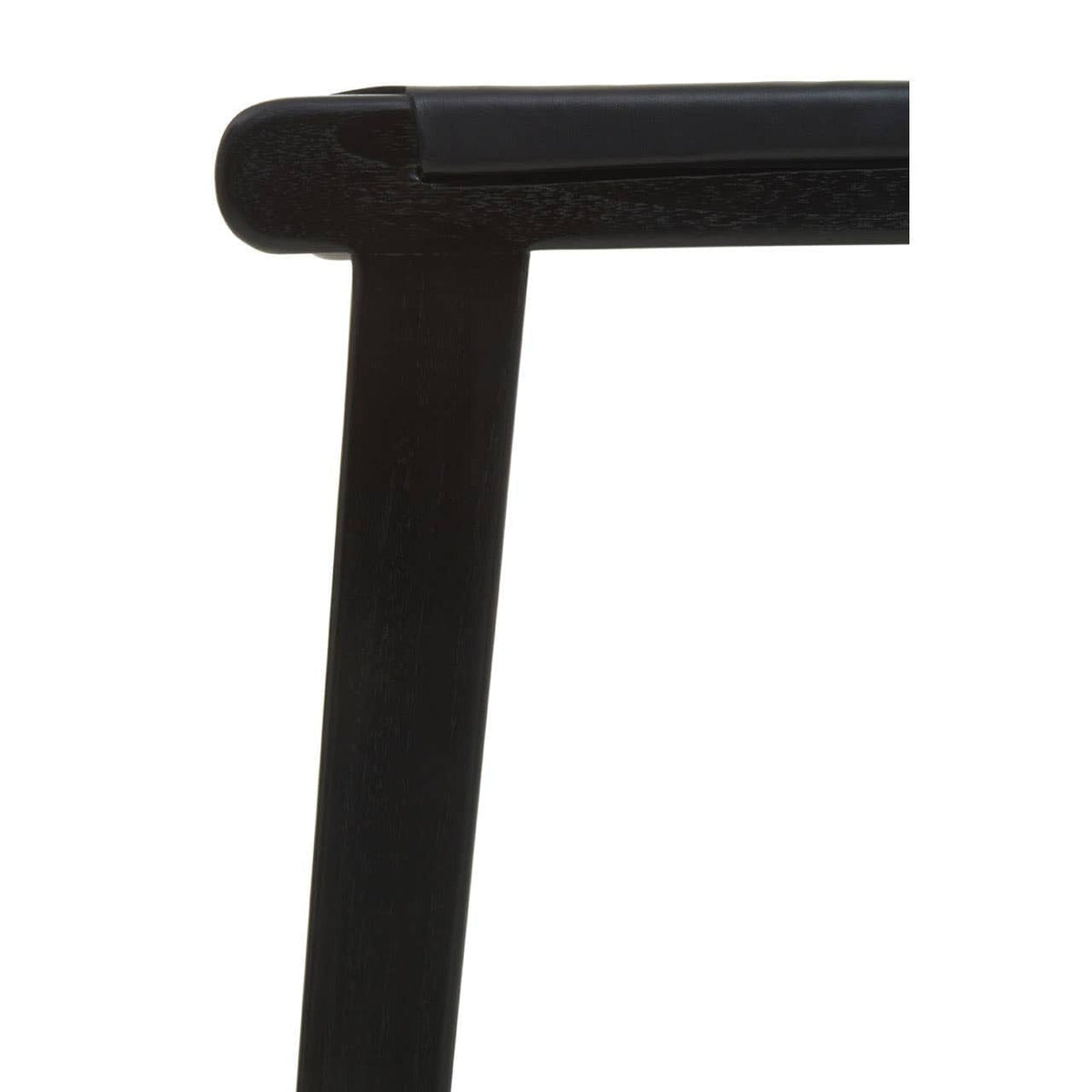 Hamilton Interiors Dining Kendari Black Leather and Teak Barstool House of Isabella UK