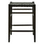 Hamilton Interiors Dining Kendari Black Woven Leather Barstool House of Isabella UK