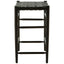 Hamilton Interiors Dining Kendari Black Woven Leather Barstool House of Isabella UK
