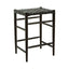 Hamilton Interiors Dining Kendari Black Woven Leather Barstool House of Isabella UK