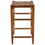 Hamilton Interiors Dining Kendari Brown Woven Leather Barstool House of Isabella UK