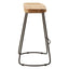 Hamilton Interiors Dining Lyon Oak Wood and Black Metal Bar Stool House of Isabella UK