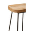 Hamilton Interiors Dining Lyon Oak Wood and Black Metal Bar Stool House of Isabella UK