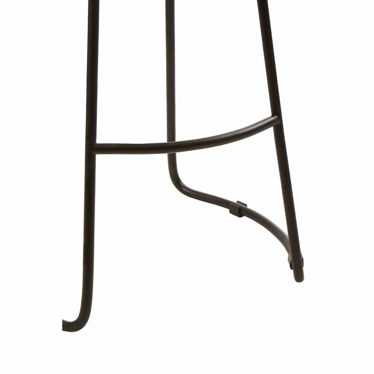Hamilton Interiors Dining Lyon Oak Wood and Black Metal Bar Stool House of Isabella UK