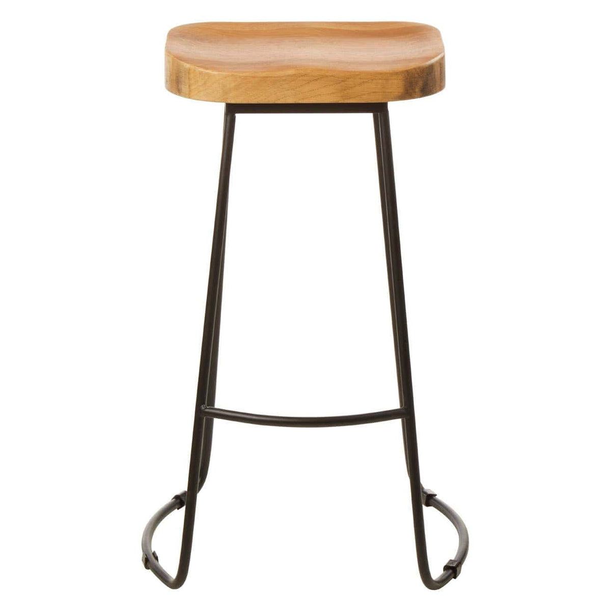 Hamilton Interiors Dining Lyon Oak Wood Bar Stool House of Isabella UK