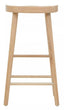 Hamilton Interiors Dining Lyon Washed Grey Oak Wood Bar Stool House of Isabella UK