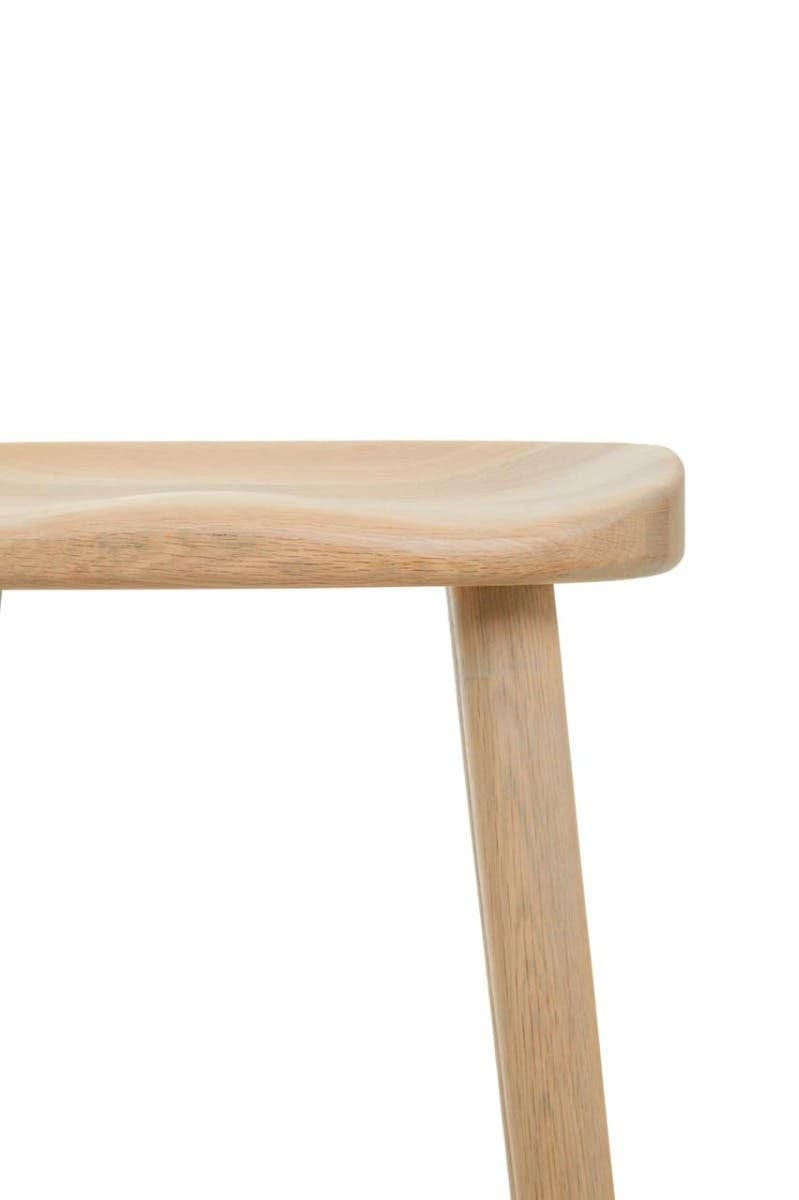 Hamilton Interiors Dining Lyon Washed Grey Oak Wood Bar Stool House of Isabella UK