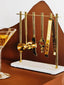 Hamilton Interiors Dining Omari Marble And Gold Finish Bar Tool Stand House of Isabella UK