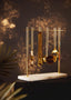 Hamilton Interiors Dining Omari Marble And Gold Finish Bar Tool Stand House of Isabella UK