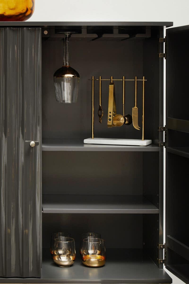 Hamilton Interiors Dining Omari Marble And Gold Finish Bar Tool Stand House of Isabella UK