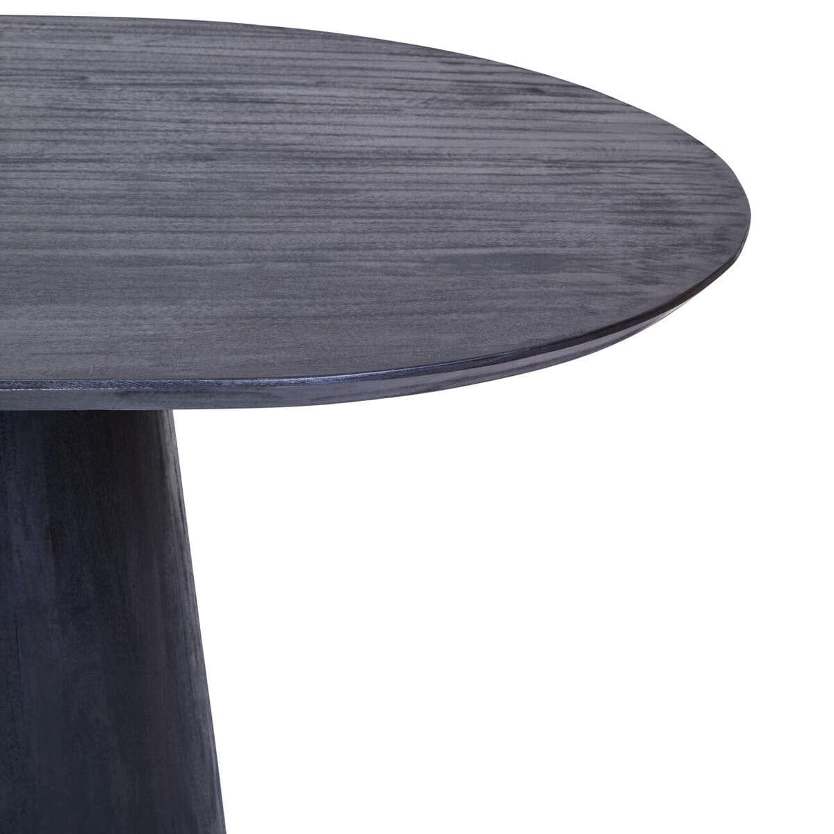 Hamilton Interiors Dining Perdoba Mango Wood Oval Dining Table in Black Finish House of Isabella UK