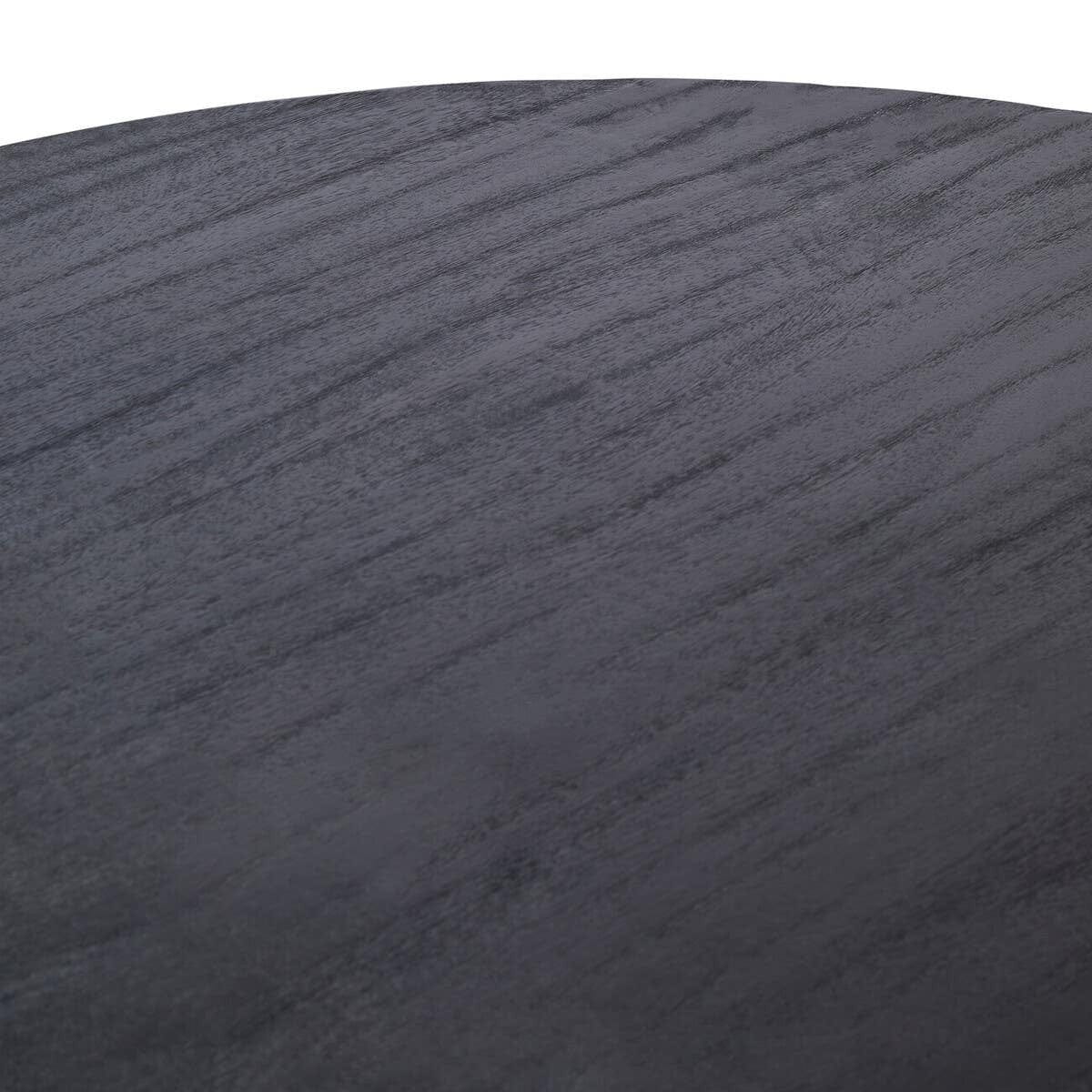 Hamilton Interiors Dining Perdoba Mango Wood Oval Dining Table in Black Finish House of Isabella UK