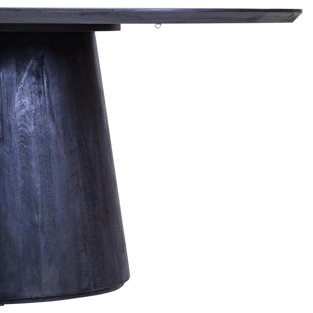Hamilton Interiors Dining Perdoba Mango Wood Oval Dining Table in Black Finish House of Isabella UK