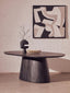Hamilton Interiors Dining Perdoba Mango Wood Oval Dining Table in Black Finish House of Isabella UK