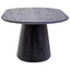 Hamilton Interiors Dining Perdoba Mango Wood Oval Dining Table in Black Finish House of Isabella UK