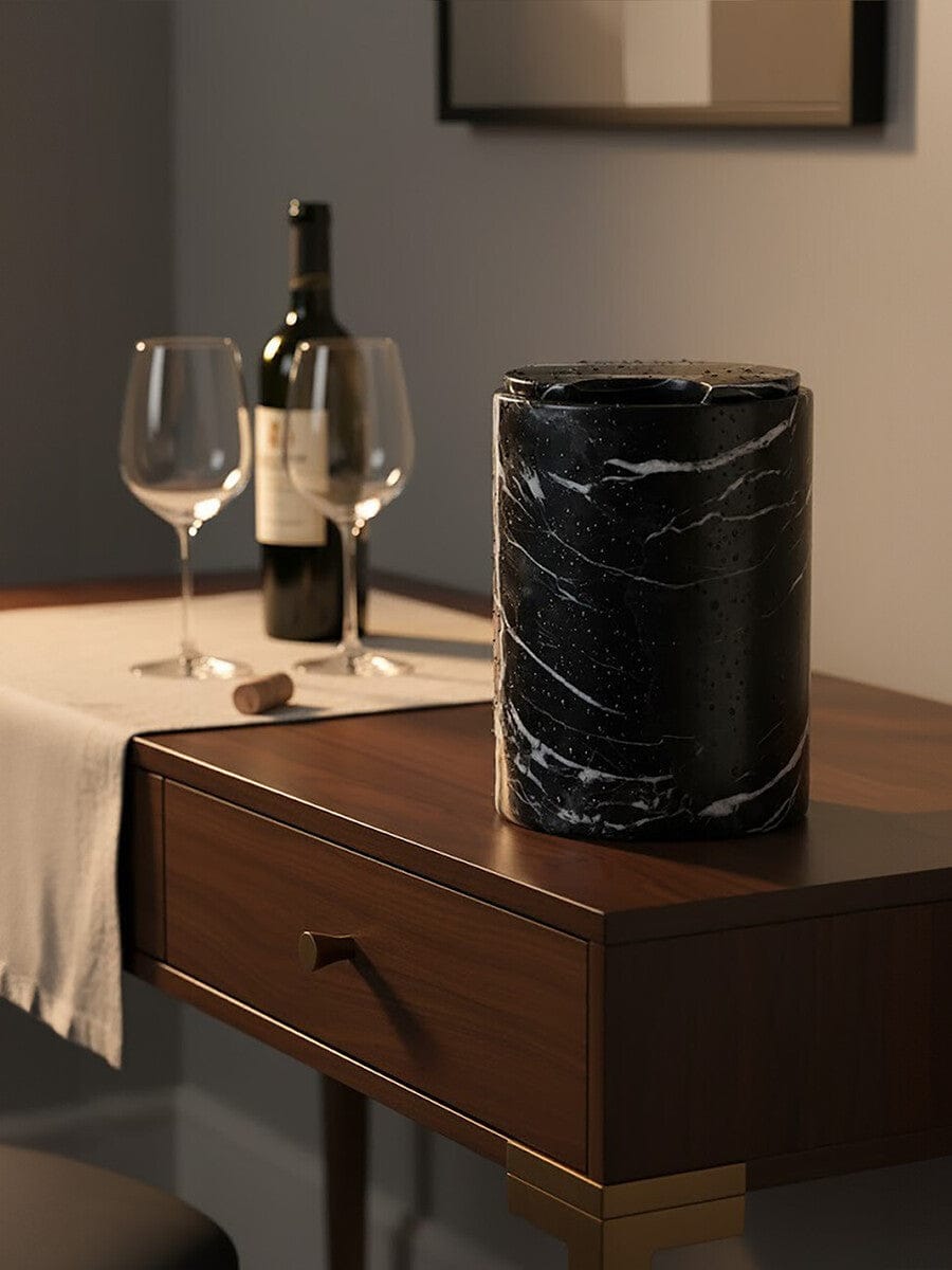 Hamilton Interiors Dining Salmo Black Marble Ice Bucket House of Isabella UK