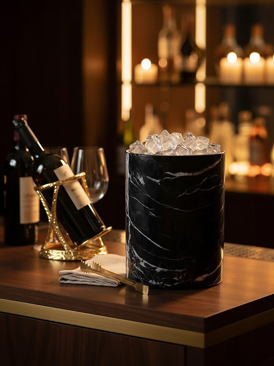 Hamilton Interiors Dining Salmo Black Marble Ice Bucket House of Isabella UK