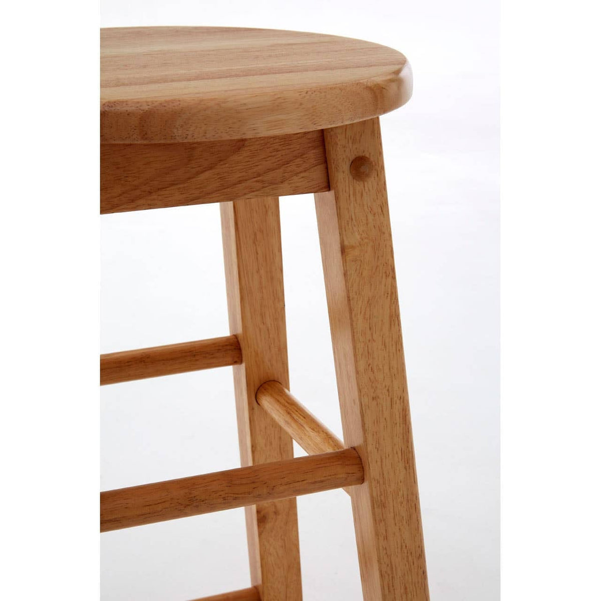 Hamilton Interiors Dining Selby Natural Tropical Hevea Wood Bar Stool House of Isabella UK