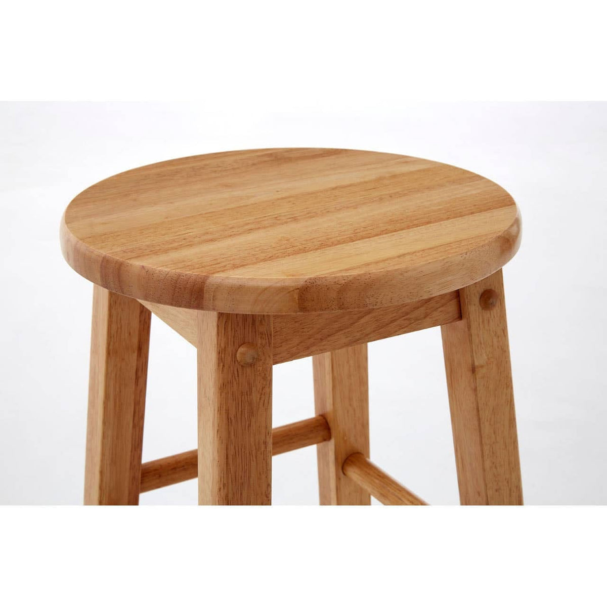 Hamilton Interiors Dining Selby Natural Tropical Hevea Wood Bar Stool House of Isabella UK