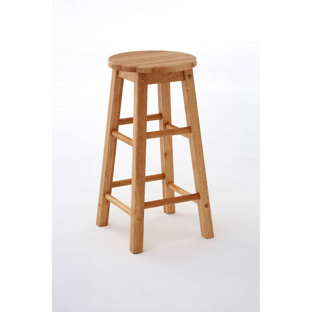 Hamilton Interiors Dining Selby Natural Tropical Hevea Wood Bar Stool House of Isabella UK