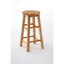 Hamilton Interiors Dining Selby Natural Tropical Hevea Wood Bar Stool House of Isabella UK