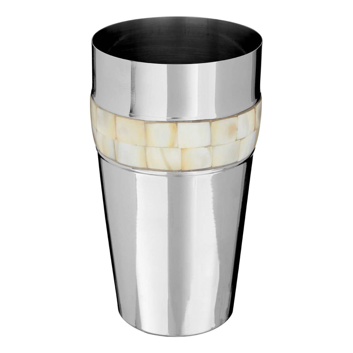 Hamilton Interiors Dining Silver Cocktail Shaker With Mother Of Pearl Inlay House of Isabella UK