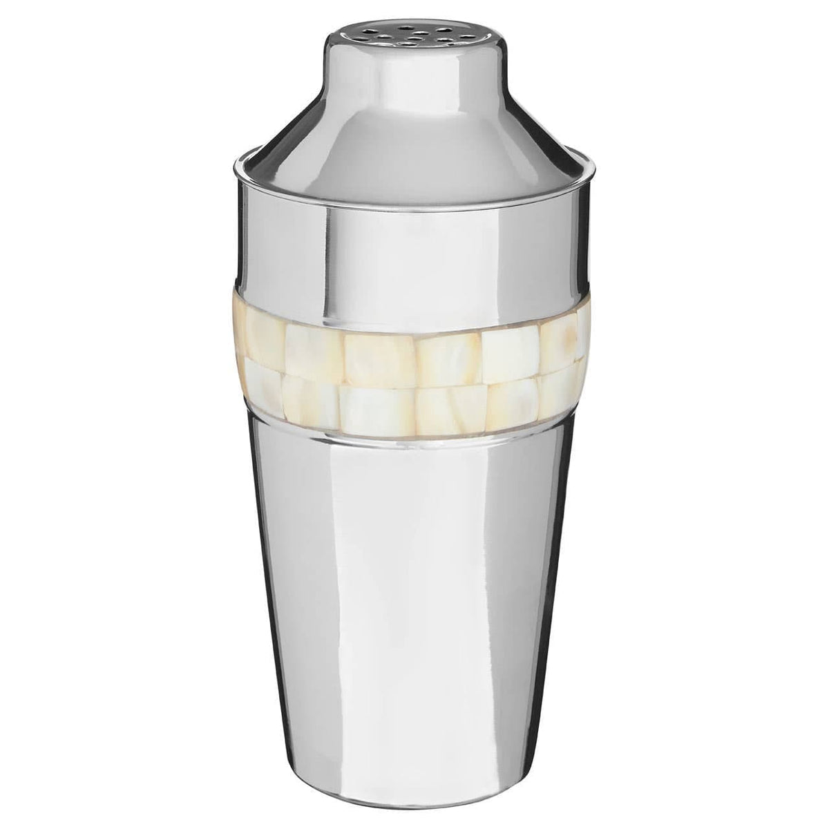 Hamilton Interiors Dining Silver Cocktail Shaker With Mother Of Pearl Inlay House of Isabella UK