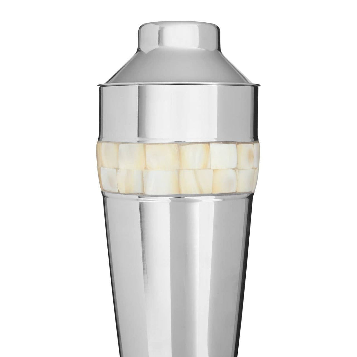 Hamilton Interiors Dining Silver Cocktail Shaker With Mother Of Pearl Inlay House of Isabella UK