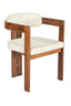 Hamilton Interiors Dining Torello Boucle Fabric and Mango Wood Dining Chair House of Isabella UK