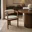 Hamilton Interiors Dining Torello Boucle Fabric and Mango Wood Dining Chair House of Isabella UK