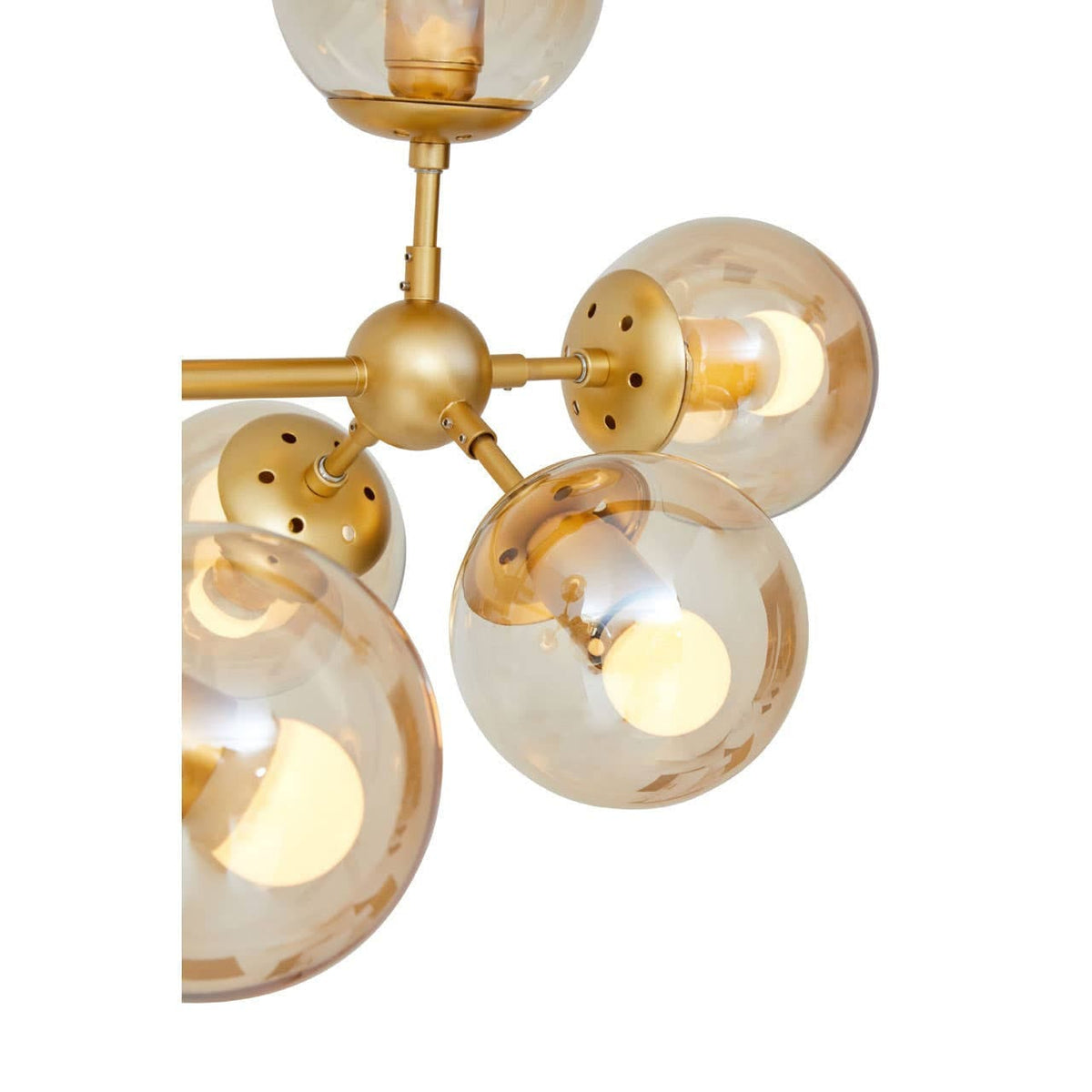 Hamilton Interiors Lighting Abira Gold 12 Arm Pendant Light House of Isabella UK