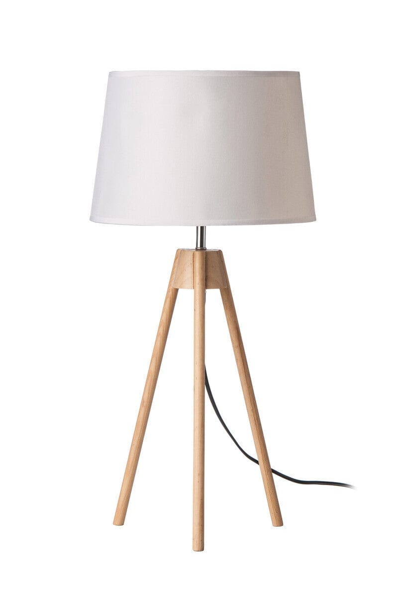 Hamilton Interiors Lighting Burwell Tripod White Shade Table Lamp with EU Plug House of Isabella UK