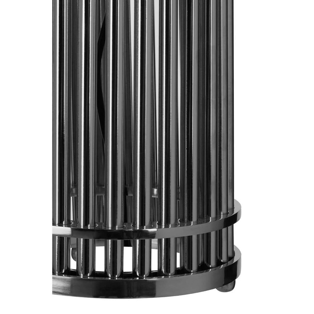 Hamilton Interiors Lighting Calvin Silver Finish Cylindrical Table Lamp House of Isabella UK