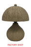 Hamilton Interiors Lighting Carta Taupe Etched Linear Design Papier Mache Domed Table Lamp House of Isabella UK