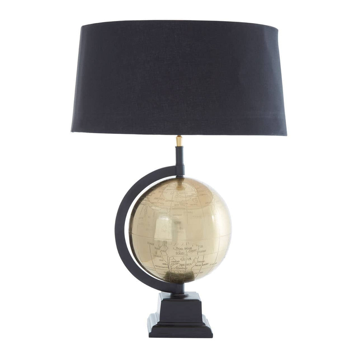 Hamilton Interiors Lighting Churchill Globe Antique Brass Table Lamp House of Isabella UK