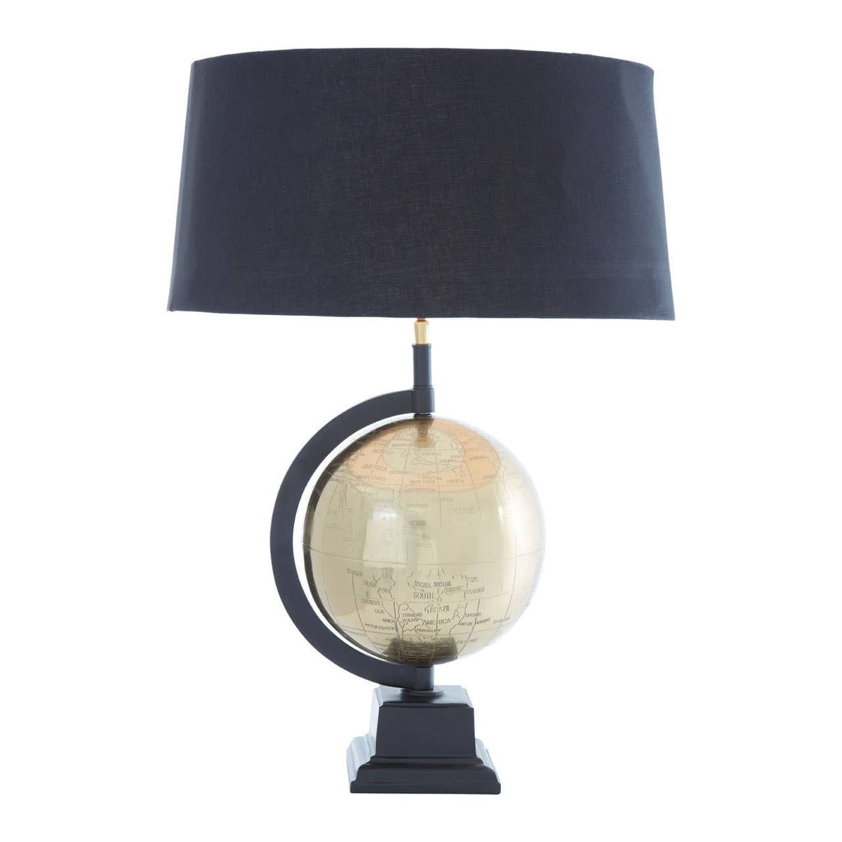 Hamilton Interiors Lighting Churchill Globe Antique Brass Table Lamp House of Isabella UK
