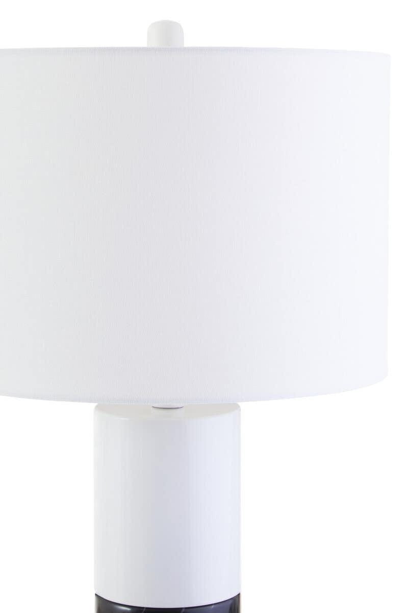 Hamilton Interiors Lighting Eben Black and White Marble Table Lamp House of Isabella UK