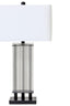 Hamilton Interiors Lighting Elana Clear Glass Table Lamp With Matte Black Base House of Isabella UK