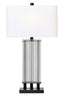 Hamilton Interiors Lighting Elana Clear Glass Table Lamp With Matte Black Base House of Isabella UK