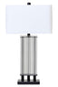 Hamilton Interiors Lighting Elana Clear Glass Table Lamp With Matte Black Base House of Isabella UK