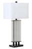 Hamilton Interiors Lighting Elana Clear Glass Table Lamp With Matte Black Base House of Isabella UK