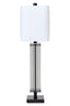 Hamilton Interiors Lighting Elana Clear Glass Table Lamp With Matte Black Base House of Isabella UK