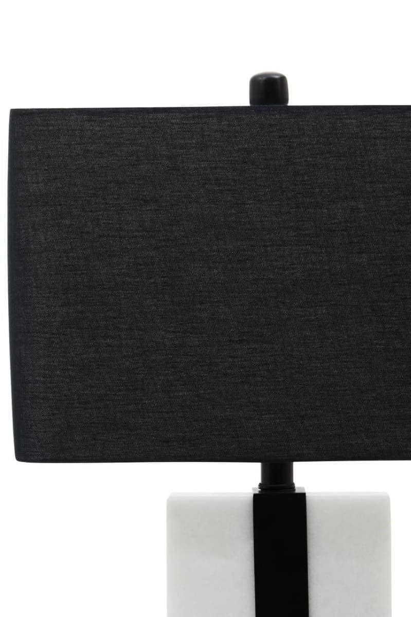 Hamilton Interiors Lighting Elvie Black and White Marble Table Lamp House of Isabella UK
