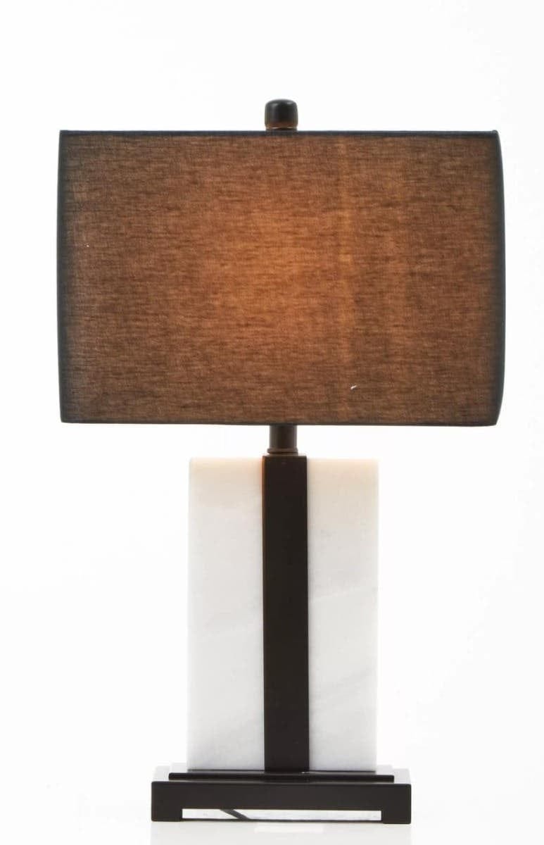 Hamilton Interiors Lighting Elvie Black and White Marble Table Lamp House of Isabella UK