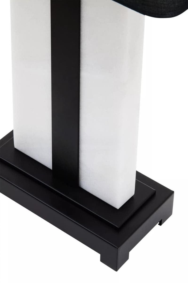 Hamilton Interiors Lighting Elvie Black and White Marble Table Lamp House of Isabella UK