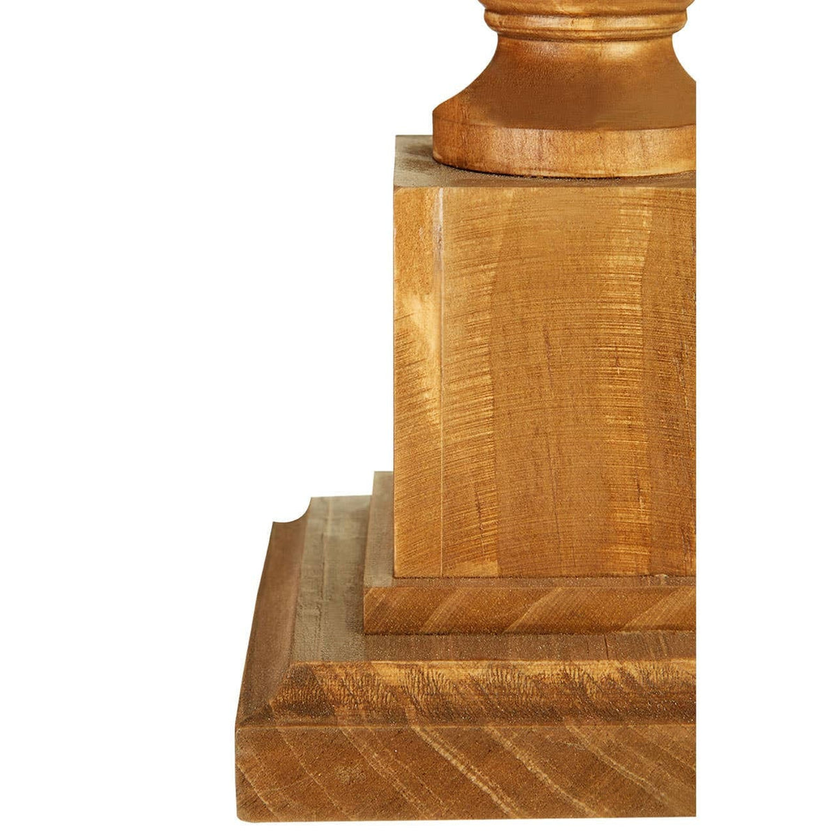 Hamilton Interiors Lighting Emely Candle Table Lamp with Wooden Square Base House of Isabella UK
