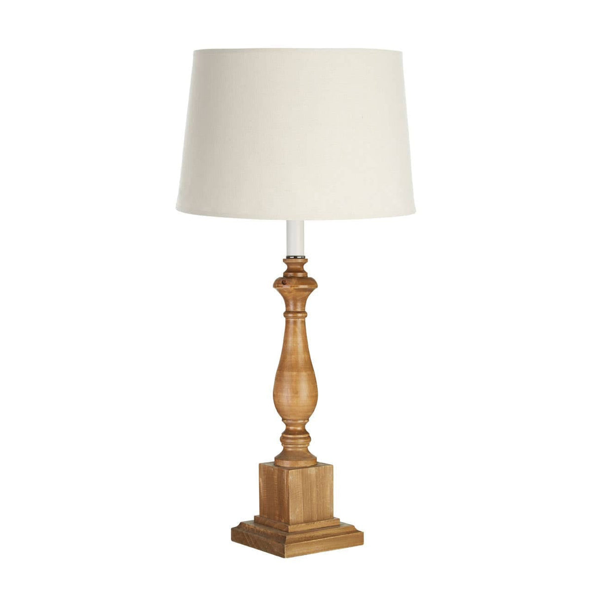 Hamilton Interiors Lighting Emely Candle Table Lamp with Wooden Square Base House of Isabella UK