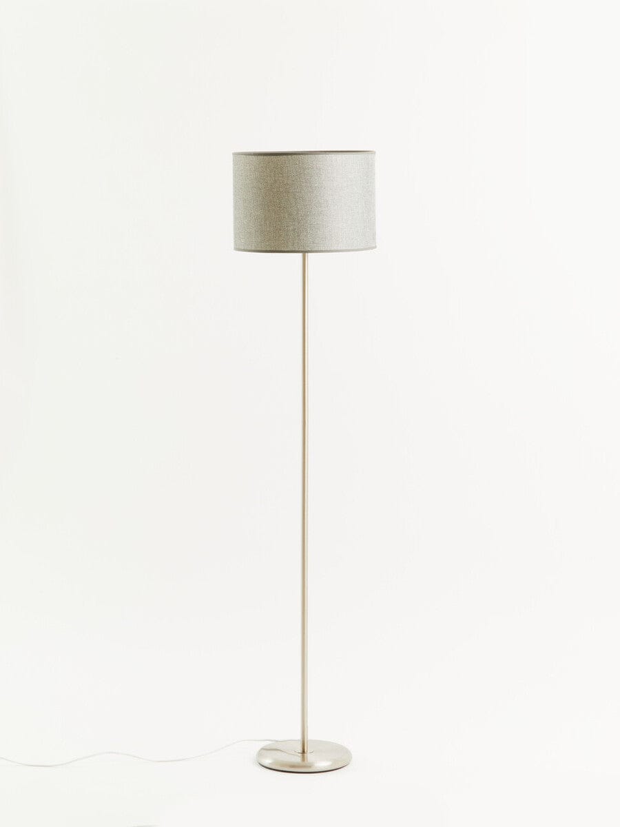 Hamilton Interiors Lighting Forma Chrome Floor Lamp with Cream Shade House of Isabella UK